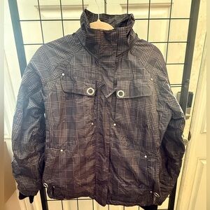 Plaid Black and Gray Jacket